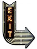 Exit Right Arrow 3-D Metal Sign 17 x 25 Inches