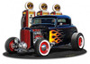 1932 Deuce Coupe Fill-up Cutout Metal Sign 18 x 13 Inches