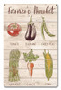 Farmer's Market Vegetables Metal Sign 12 x 18 Inches