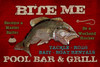 Bite Me - Pool Bar and Grill Metal Sign 24 x 16 Inches