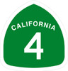 California Highway 4 metal sign