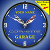 Personalized C7 Corvette Garage LED Lighted Wall Clock 14 x 14 Inches