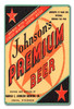 Johnson Premium Beer Metal Sign 12 x 18 Inches