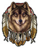 Wolf Indian Metal Sign 14 x 17 Inches