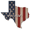 American Flag Home Texas Metal Sign 24 x 23 Inches