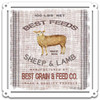 Grain Animal Sheep Metal Sign 24 x 24 Inches