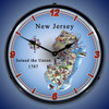 State of New Jersey LED Lighted Wall Clock 14 x 14 Inches