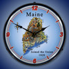 State of Maine LED Lighted Wall Clock 14 x 14 Inches