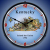 State of Kentucky LED Lighted Wall Clock 14 x 14 Inches