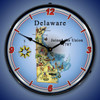 State of Delaware LED Lighted Wall Clock 14 x 14 Inches