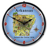 State of Arkansas LED Lighted Wall Clock 14 x 14 Inches