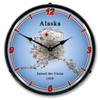 State of Alaska LED Lighted Wall Clock 14 x 14 Inches