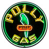 Polly Gas Neon Style Metal Sign  16 x 16 Inches