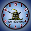 Don't Tread On Me v2 LED Lighted Wall Clock 14 x 14 Inches