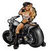 Motorcycle Girl Metal Sign 15 x 15 Inches