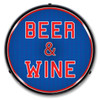 Beer & Wine LED Lighted Business Sign 14 x 14 Inches