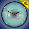 Personalized Greeting From Postcard LED Lighted Wall Clock 14 x 14 Inches