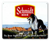 Schmidt Beer Ad Collie Metal Sign 15 x 12 Inches