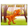 Just Smile Dinosaur Metal Sign 30 x 24 Inches