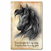 Horse Wing Spirit Metal Sign 12 x 18 Inches