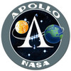 Apollo 11 50th Anniversary Apollo Insignia Black Metal Sign 14 x 14 inches