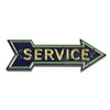 Arrow Service Neon Style Metal Sign  20 x 7 Inches