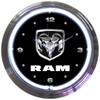 Dodge Ram Neon Clock 15 X 15 Inches 