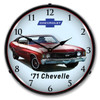 1971 Chevelle SS LED Lighted Wall Clock 14 x 14 Inches