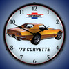1973 Corvette  LED Lighted Wall Clock 14 x 14 Inches