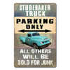 Studebaker Truck Parking Only Metal Sign 12 x 18 Inches