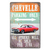 Chevelle Parking Only Metal Sign 12 x 18 Inches