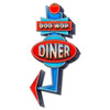Doo Wop Diner Retro Metal Sign 12 x 24 Inches