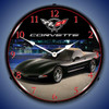 C5 Corvette Black LED Lighted Wall Clock 14 x 14 Inches