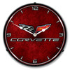 C6 Corvette LED Lighted Wall Clock 14 x 14 Inches 