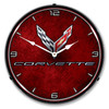C8 Corvette LED Lighted Wall Clock 14 x 14 Inches