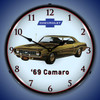 1969 Camaro 2 LED Lighted Wall Clock 14 x 14 Inches