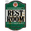 Aged Looking Registered Rest Room Laser Cut Out Sign 12.5 x 18.5 Inches 
