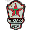 Texaco Motor Oil Reproduction Vintage Cut Out Metal Sign 16.9 x 23.9 Inches