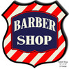 Barber Shop Laser Cut Out Shield Metal Sign 15 x 15 Inches