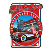 Corvette Red Vette Diner Pin Up Girl Cut-Out Metal Sign 12 x 15 Inches