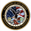 In Memory Of Our Troops Round Metal Sign 18 x 18 Inches