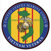 U.S.Marines Vietnam Vet Round Metal Sign 18 x 18 Inches