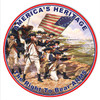 Americas Heritage Military Round Metal Sign 18 x 18 Inches