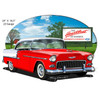 Chevy Red Heartbeat Cut-Out Garage Metal Sign 24 x 16.5 Inches