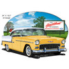 Chevy Yellow Heartbeat Cut-Out Garage Metal Sign 24 x 16.5 Inches