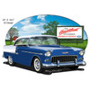 Chevy Blue Heartbeat Cut-Out Garage Metal Sign 24 x 16.5 Inches