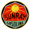Sunray Motor Oil Reproduction Garage Shop Round Metal Sign 14 x 14 Inches