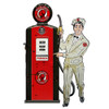 Mohawak Gas Pump Attendant Reproduction Cut-Out Metal Sign 19 x 30 Inches