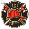 Fire Dept. Wall Art Cut-Out Metal Sign 14 x 14 Inches