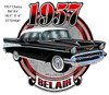 Chevy Bel Air Black Laser Cut-Out Metal Sign 18.5" x 16"